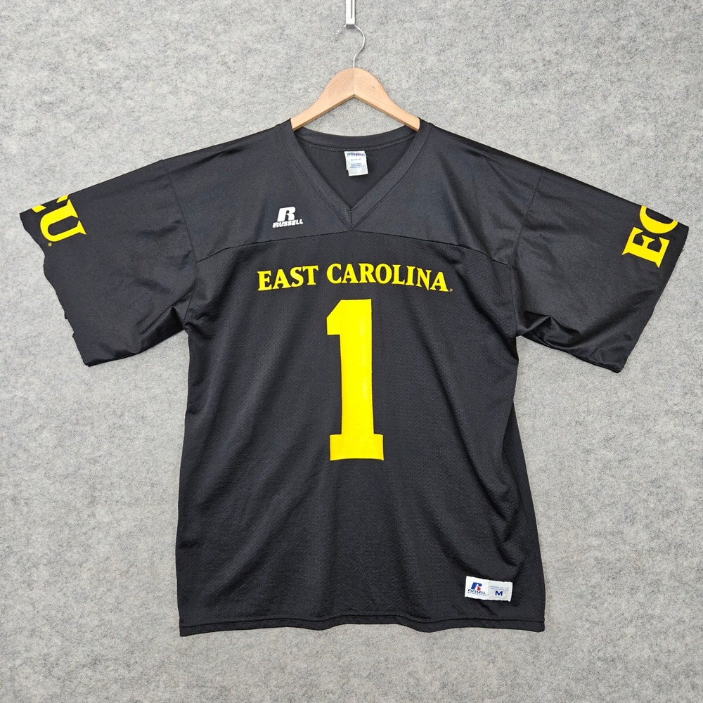 Russell Athletic Black Football Jersey Size M Nylon East Carolina ECU #1 ALTERED